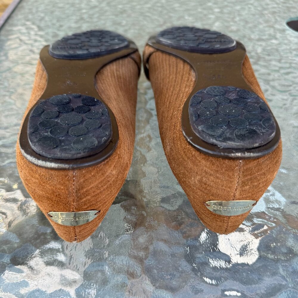 Jimmy Choo Flats Shoes Brown Suede - Picture 4 of 8